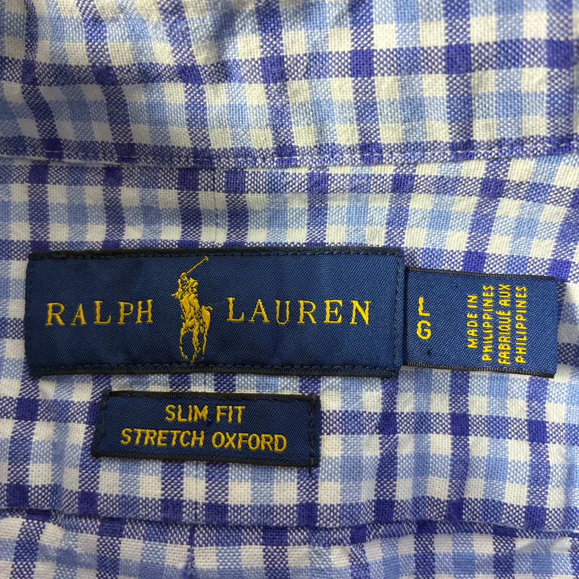 Polo  폴로 랄프로렌 자수 코튼 슬림핏 옥스퍼드 체크 셔츠  상품이미지4