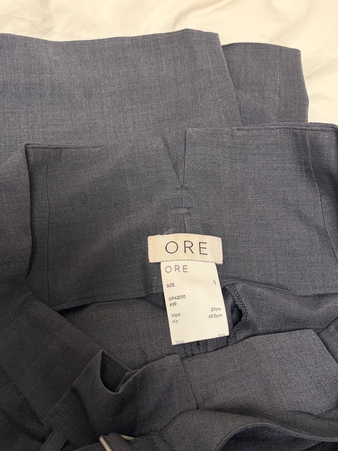 ORE 오어 핀턱 슬랙스 차콜 상품이미지5