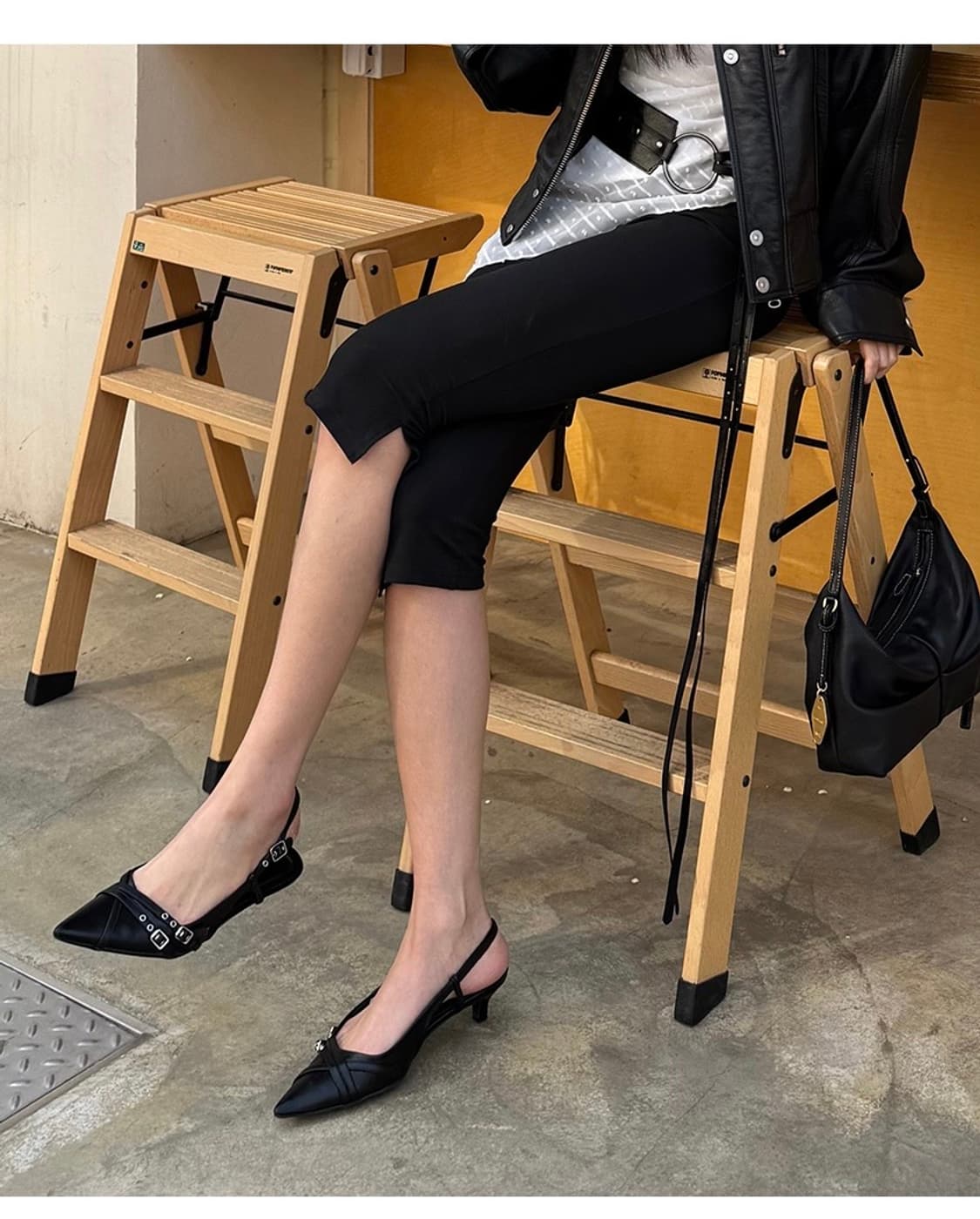 스틸레토 트리플 버클 슬링백 구두 235 상품이미지2