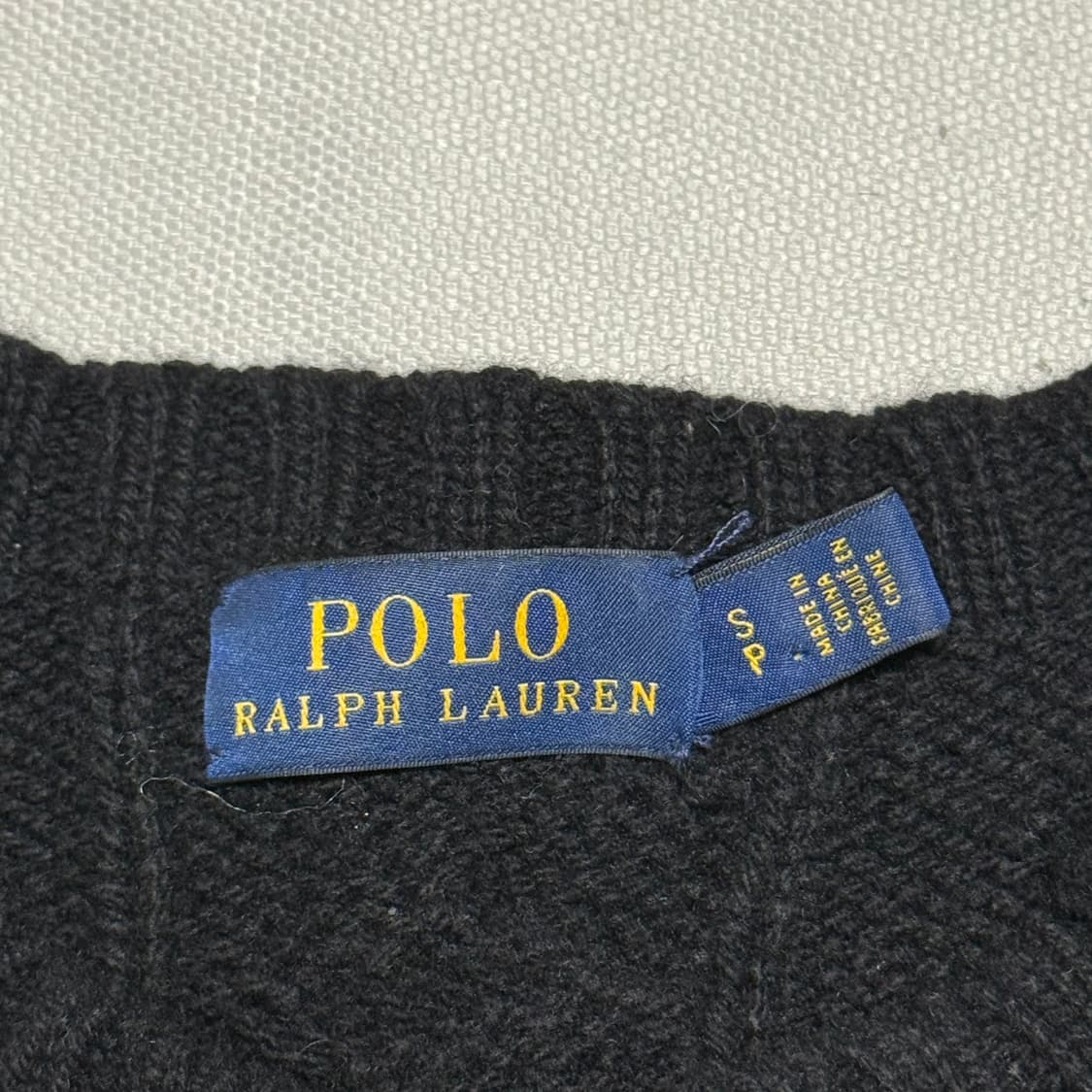 Polo Ralph Lauren 크레스트 자수 블랙 케이블 니트 상품이미지2
