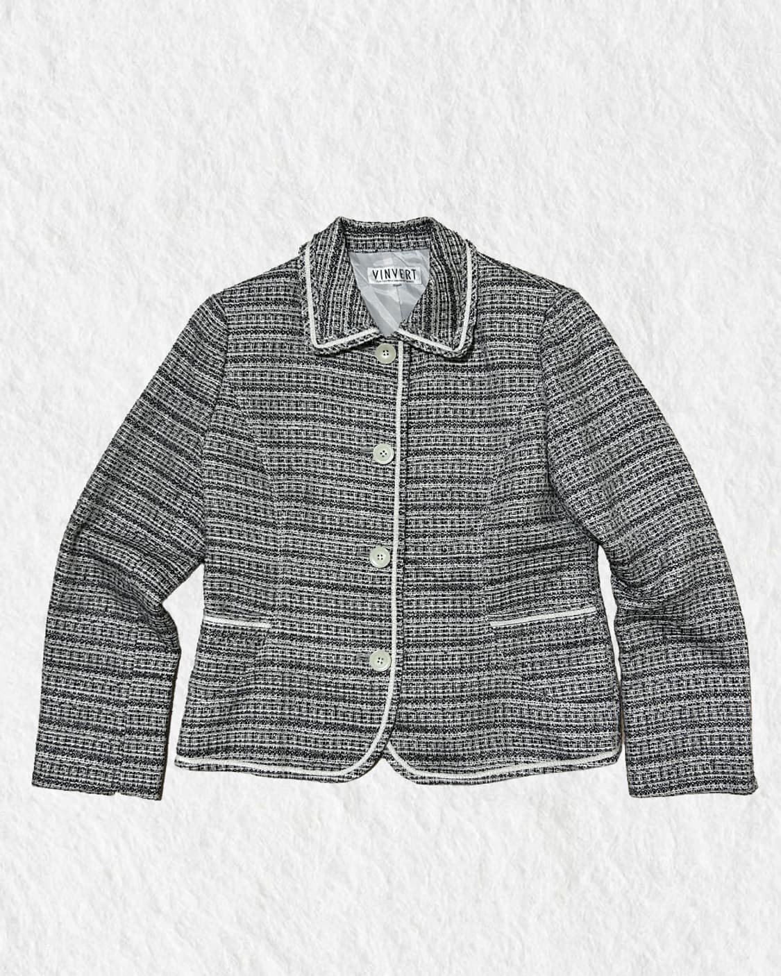 빈티지 그레이 트위드 자켓 상품이미지1