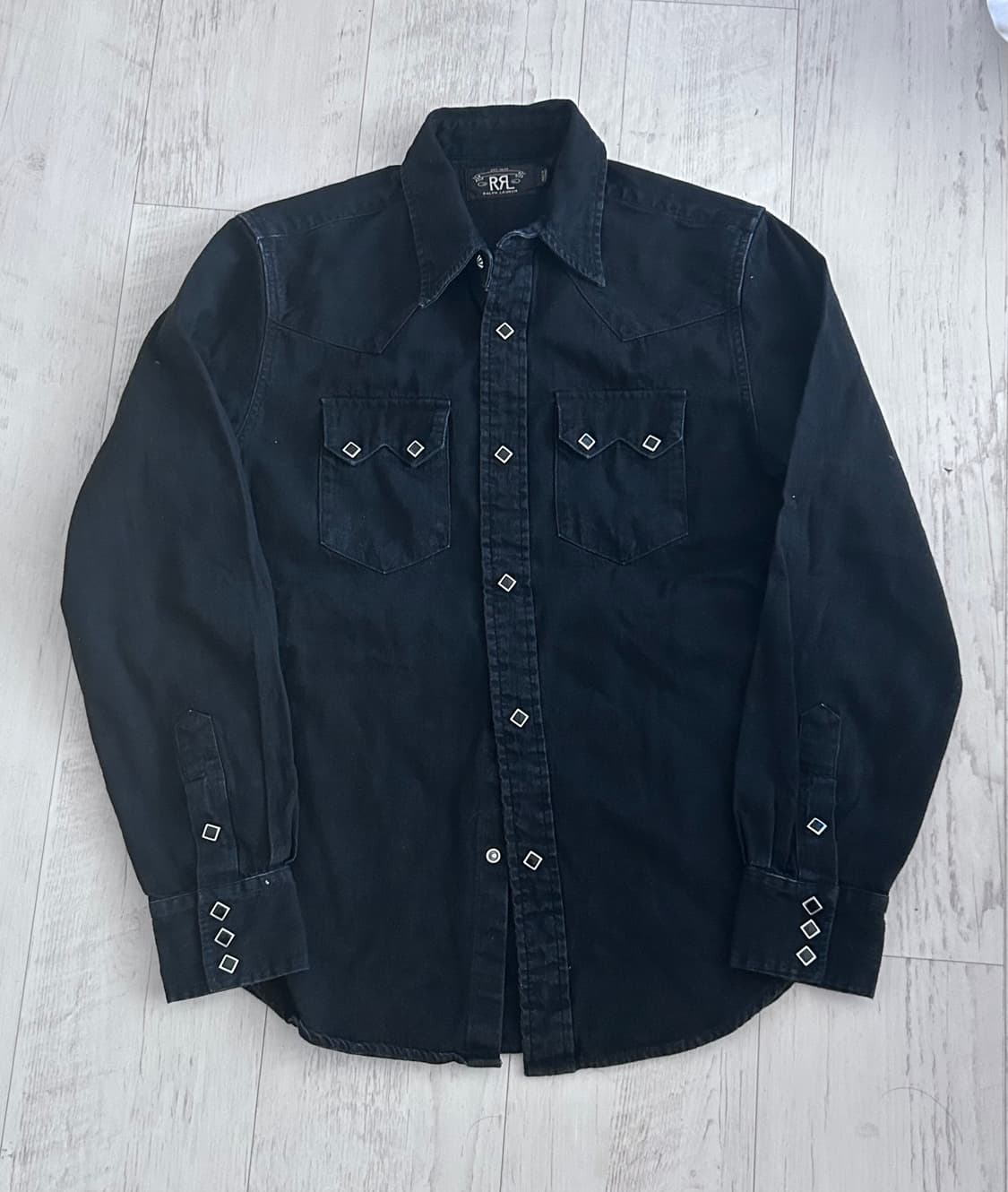 RRL 더블알엘 블랙 웨스턴 데님 셔츠 M 상품이미지1