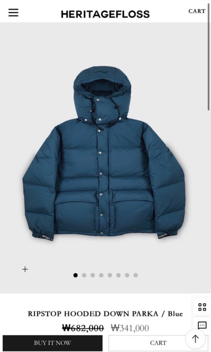 헤리티지플로스 패딩 팝니다 상품이미지1