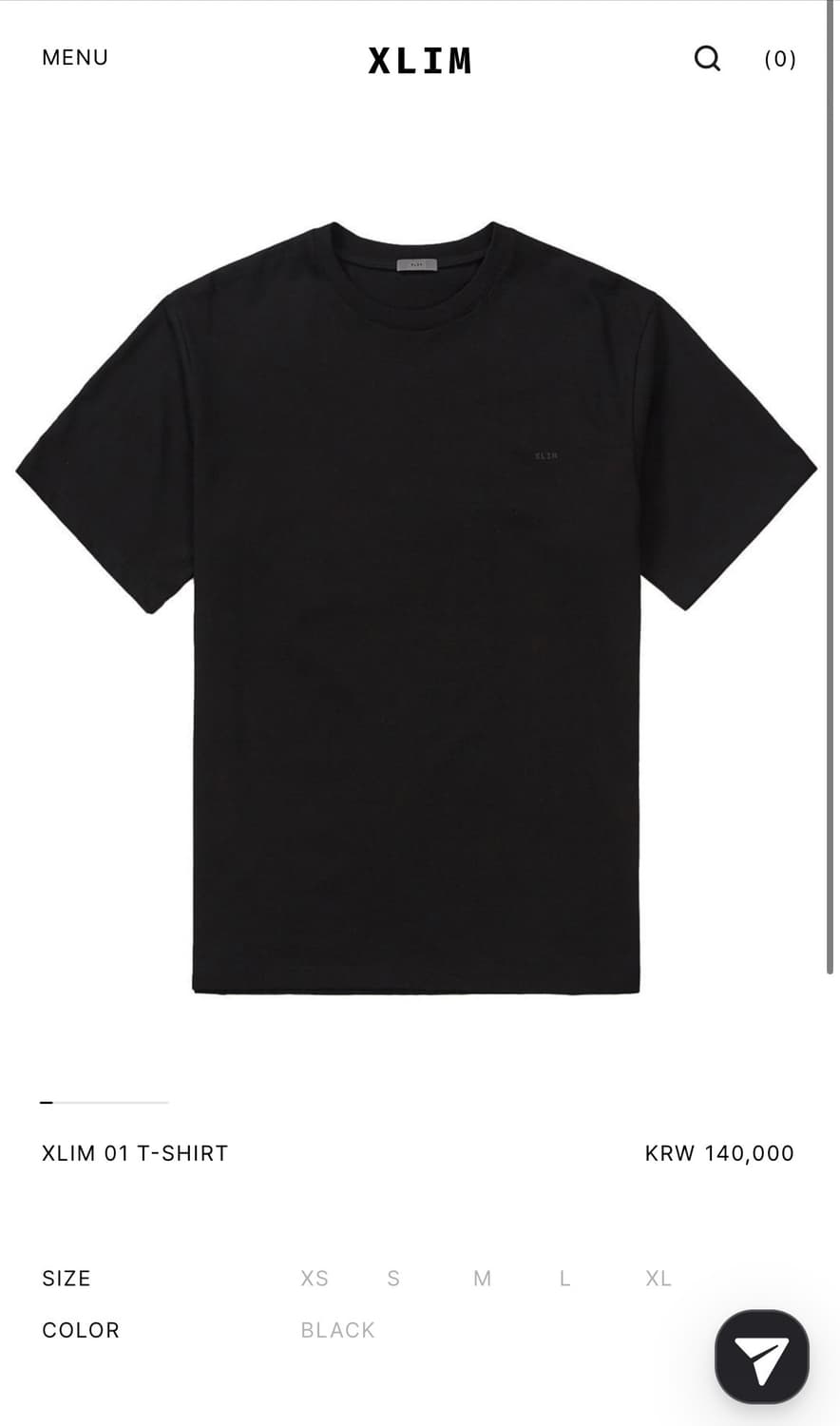 엑슬림 시퀀스 XLIM 01 T-SHIRT 블랙 M 상품이미지1