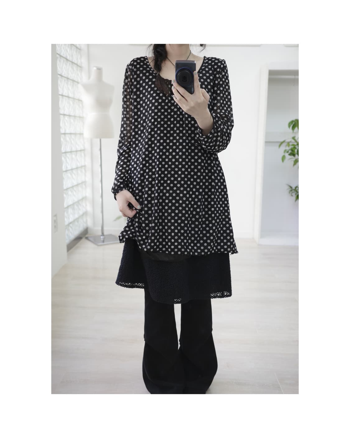 Dot layered sleeve tee 상품이미지1