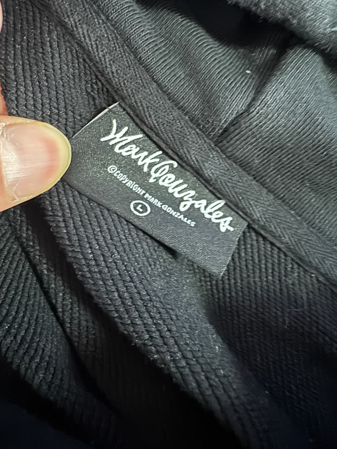 마크곤잘레스 와키윌리 뒷 프린팅 후드티 L 블랙 상품이미지3