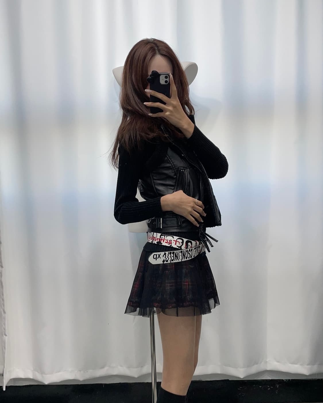 🎸블랙 퍼 레더 베스트🎸 상품이미지2