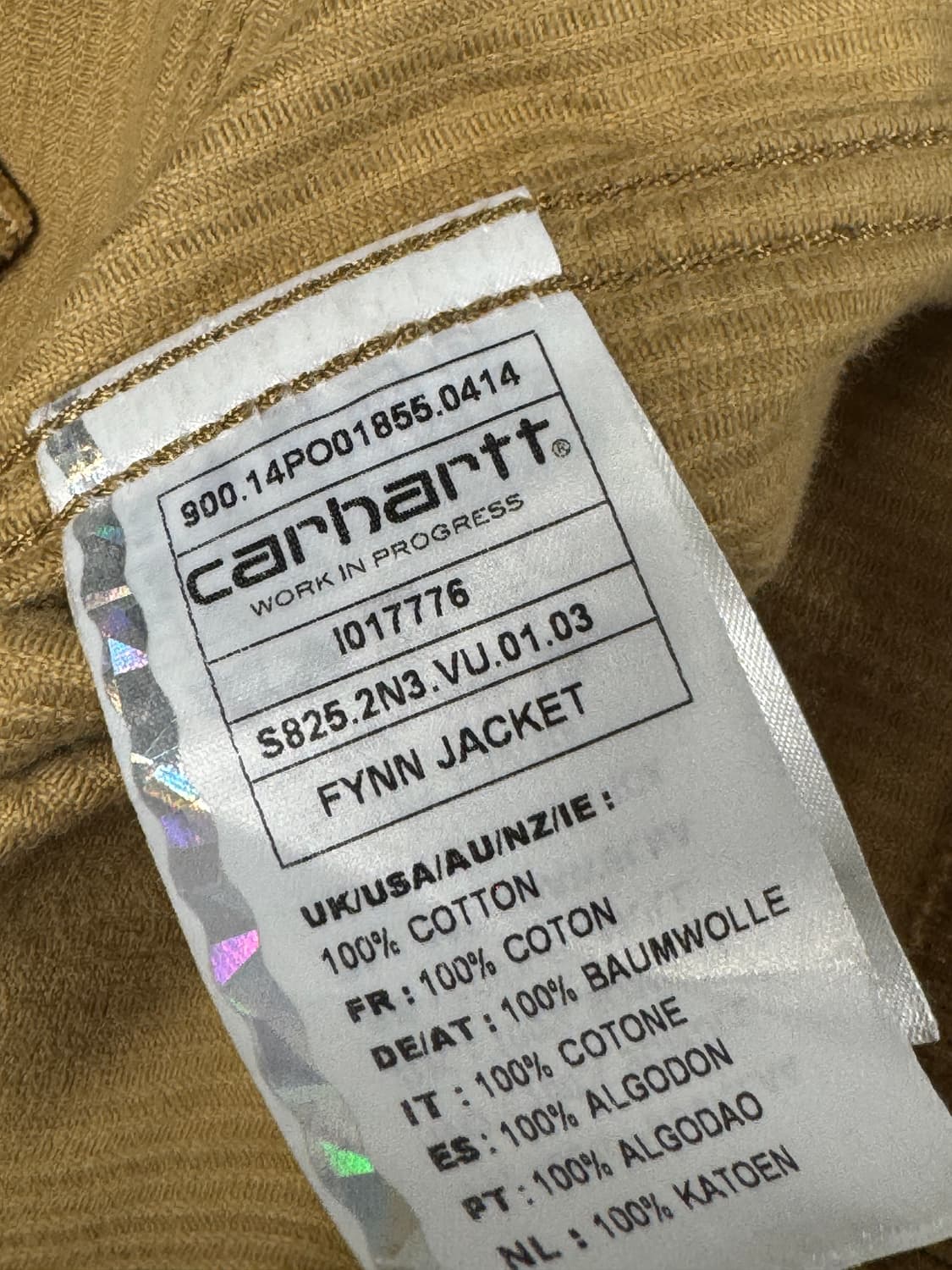 칼하트WIP 코듀로이 FINN 워크자켓 M 상품이미지6