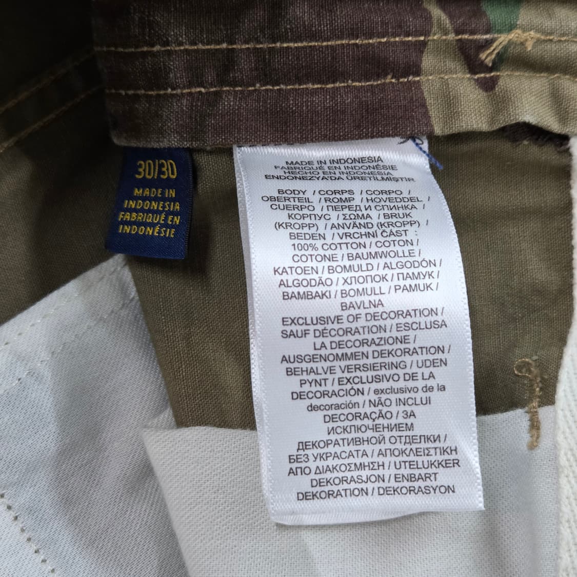 폴로랄프로렌 카모 카고팬츠 30/30 상품이미지6