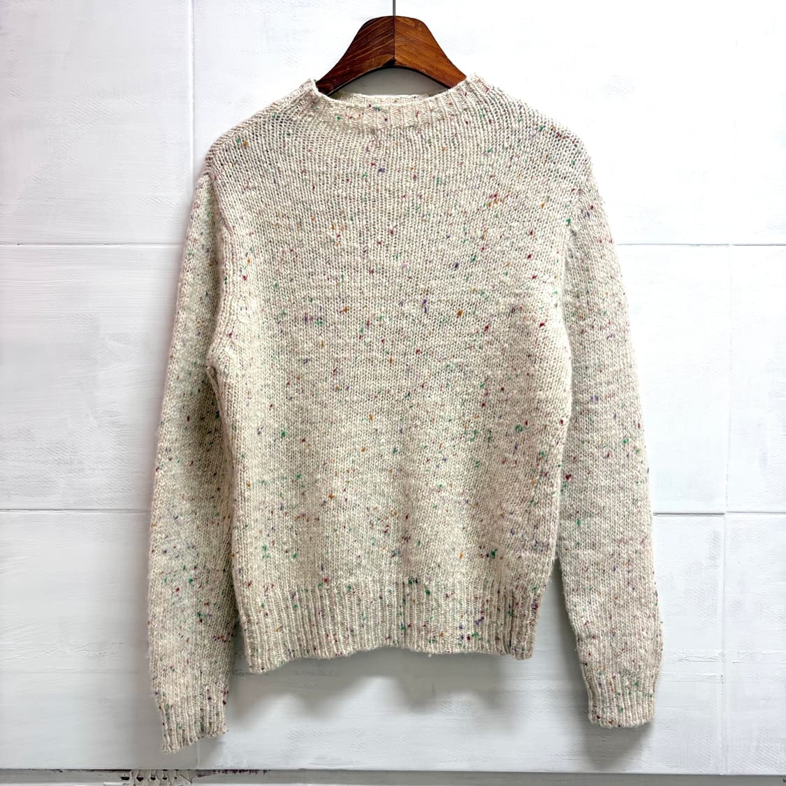 보카시 꽈배기 울 아이보리 니트 (JPN) 상품이미지5