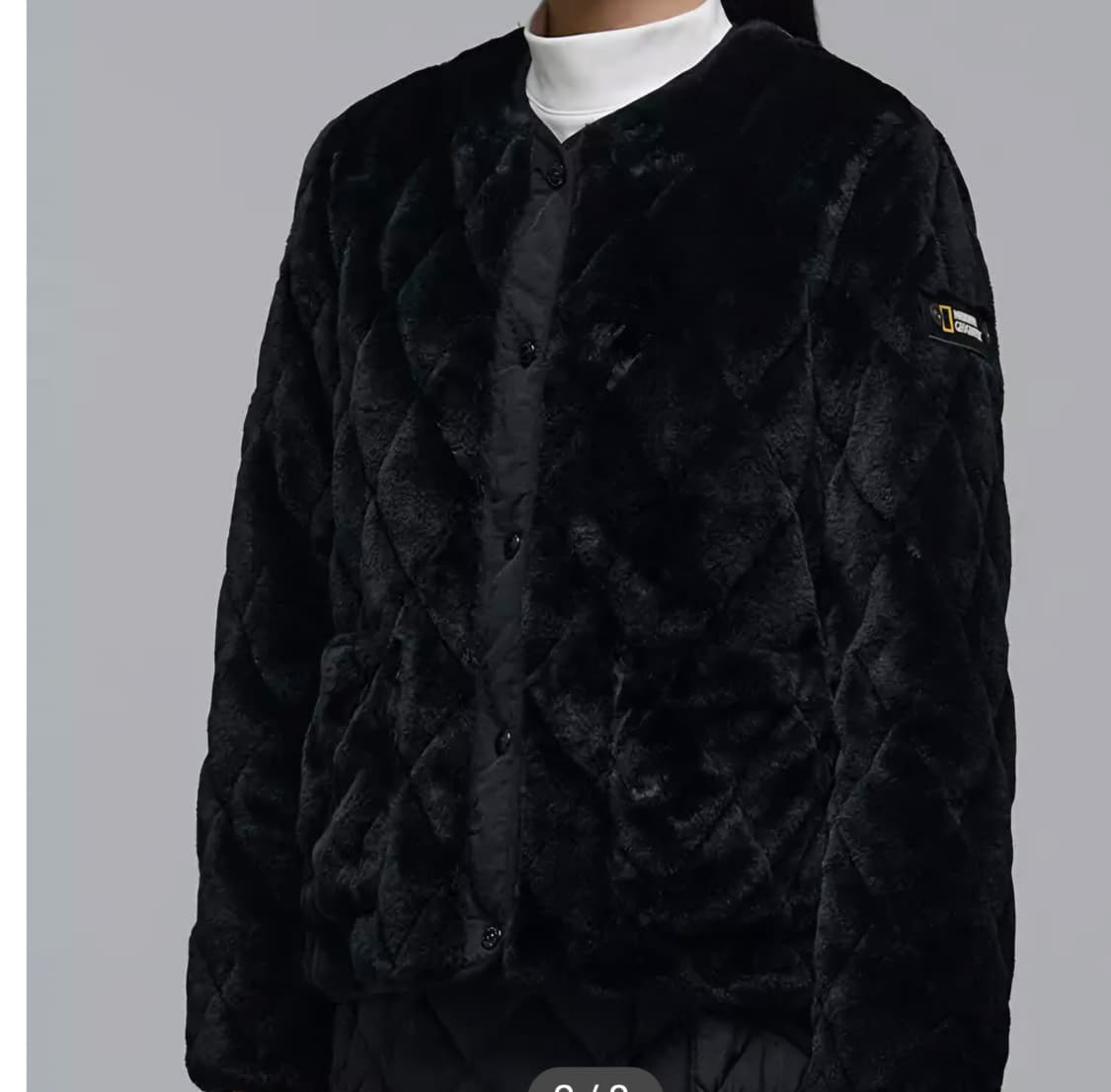 내셔널지오그래픽 여성 에코퍼 퀼팅 U자켓 상품이미지1