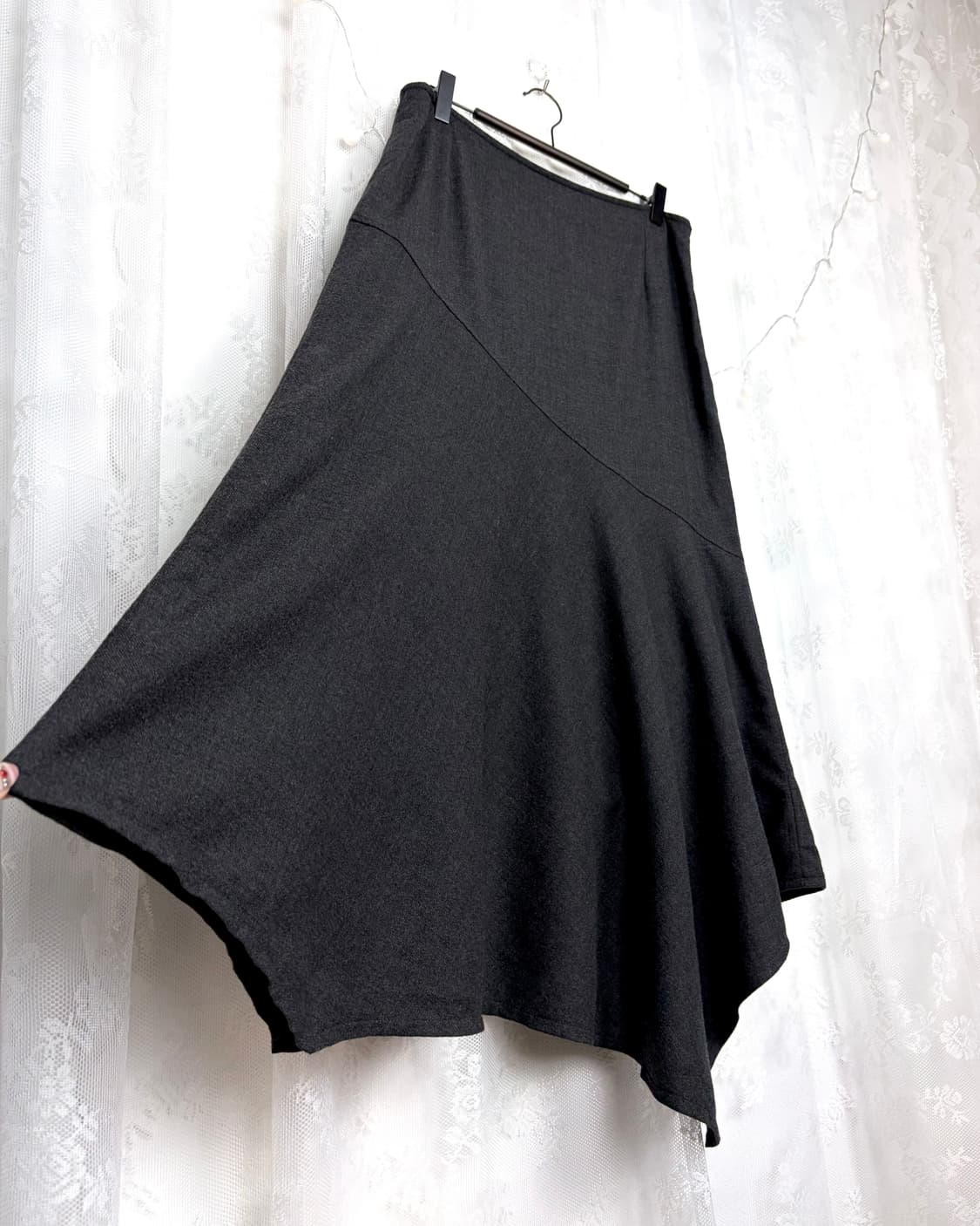 ANNA BASSANI asymmetric flare long skirt 상품이미지2