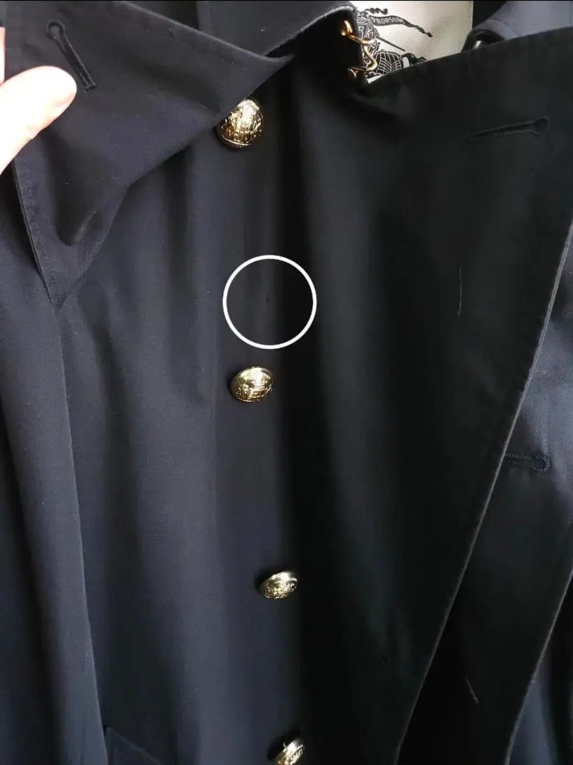 [버버리] 남성 남자 버버리 더블브레스트 트렌치코트 금장단추 블랙 50 상품이미지6