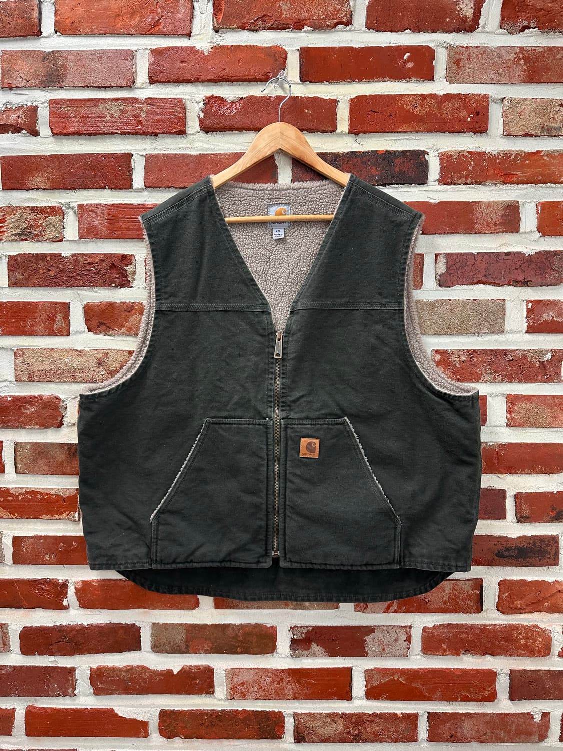 (2XL)칼하트 V26 쉐르파 워크 베스트 모스그린 상품이미지1