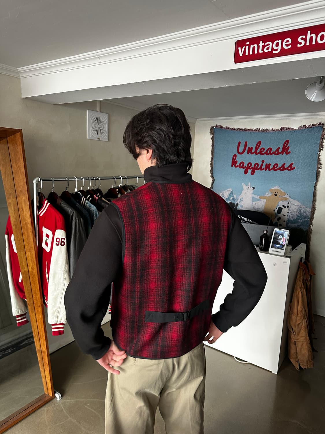 Woolrich u.s.a 울리치 울 체크 베스트 상품이미지1