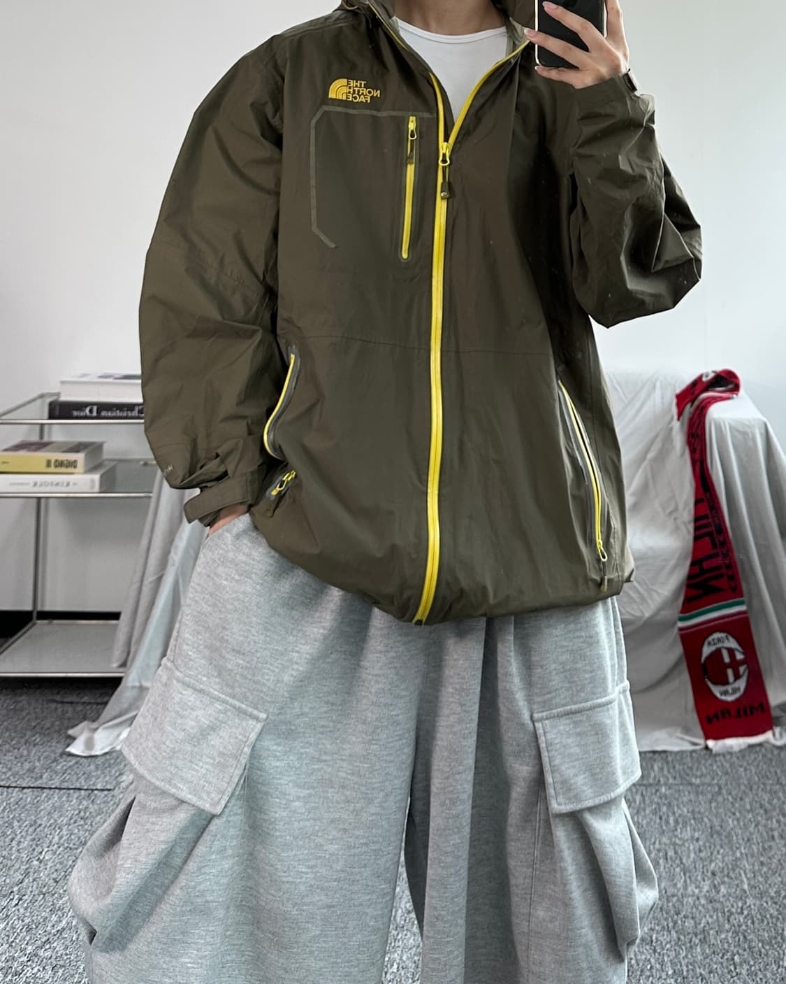 노스페이스 하이벤트 카키 바람막이 XXL 상품이미지5