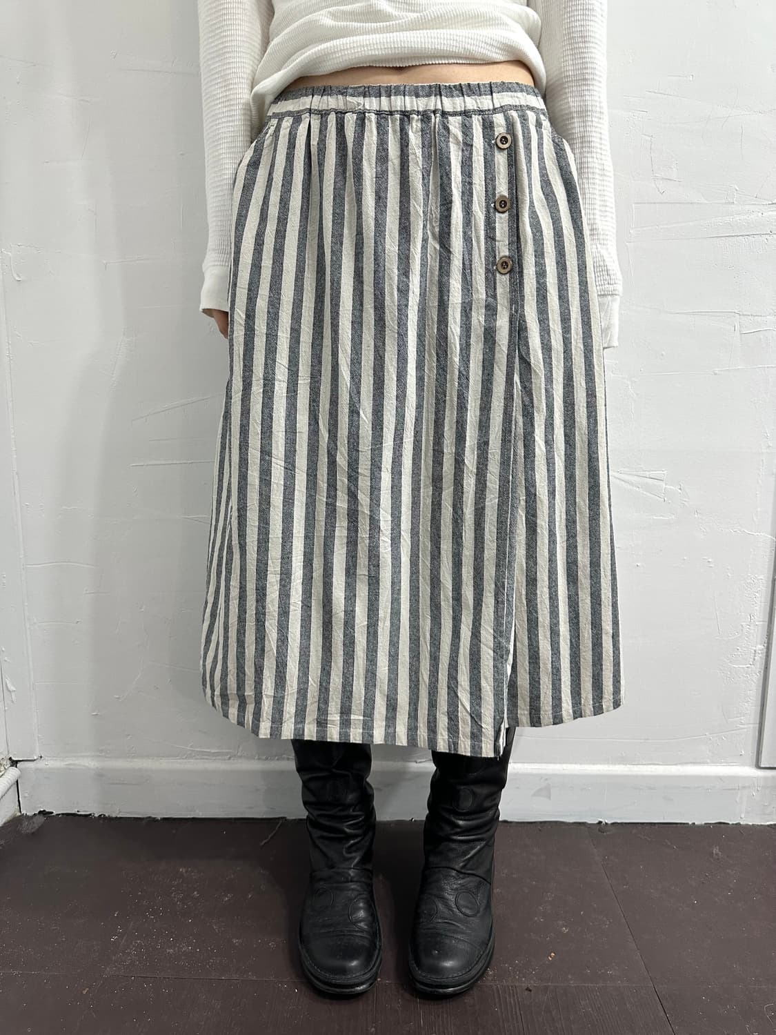 stripe midi skirt 상품이미지1