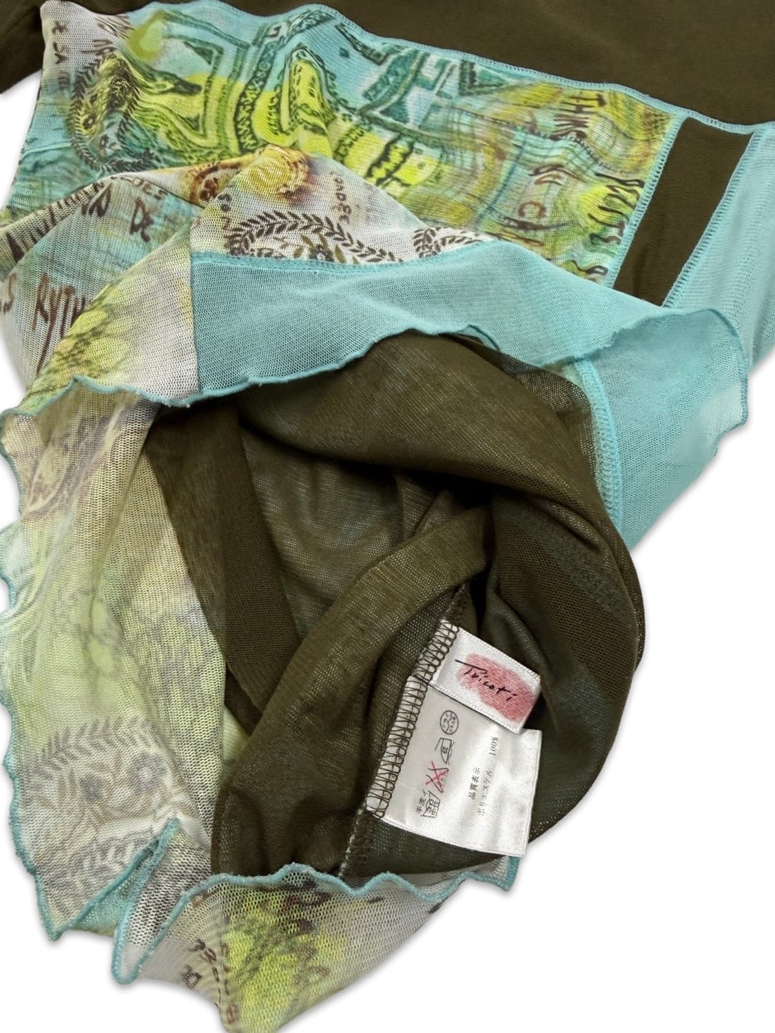 빈티지 시스루 펑크 레터링 레이어드티 상품이미지4