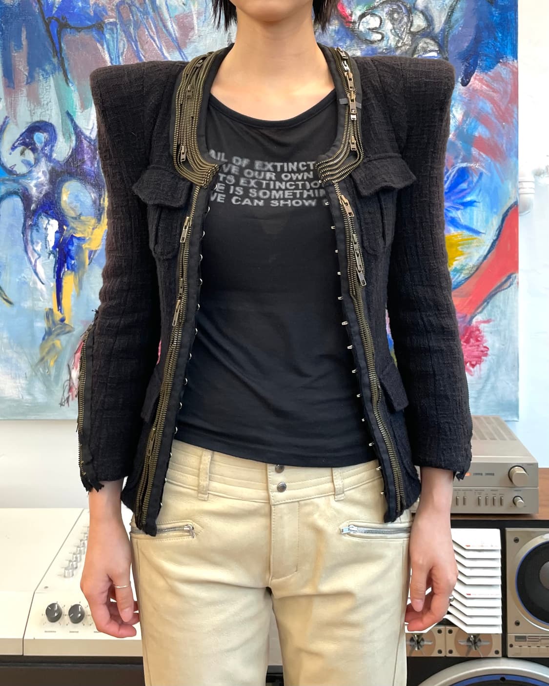 [34] 발망 2010 크리스토프 데카르넹 트위드 자켓 상품이미지2