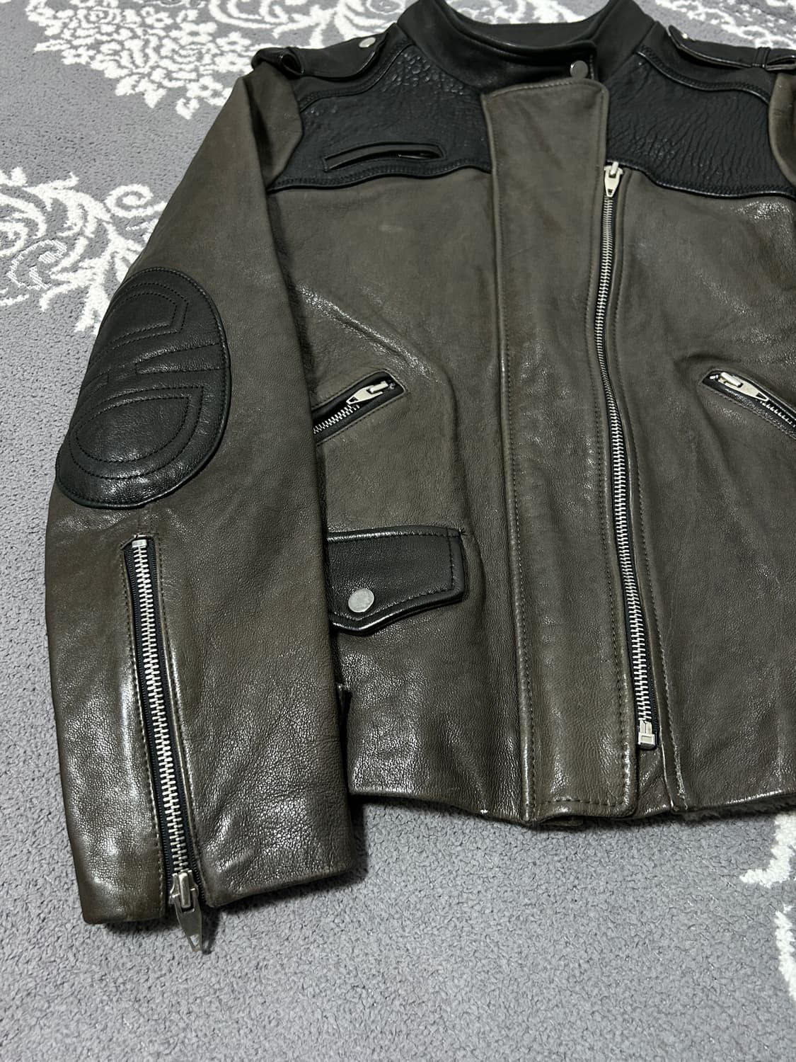 산드로 레더 바이커 자켓 상품이미지3