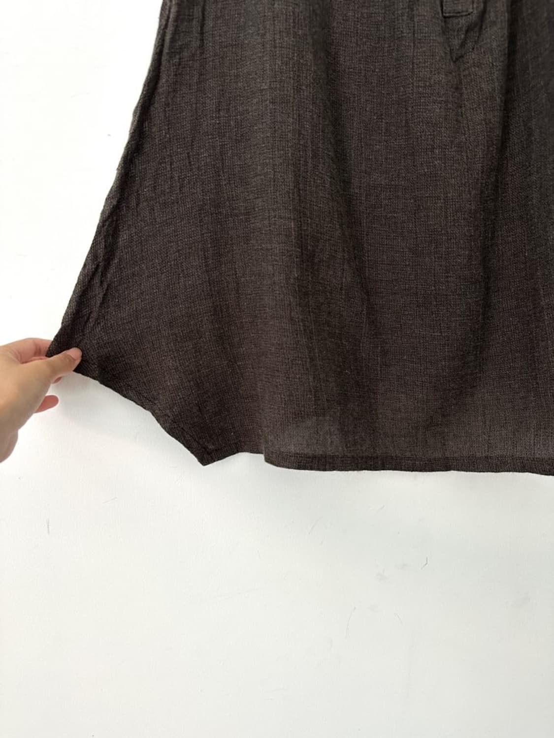 Flower embroidery half knit / brown 상품이미지3