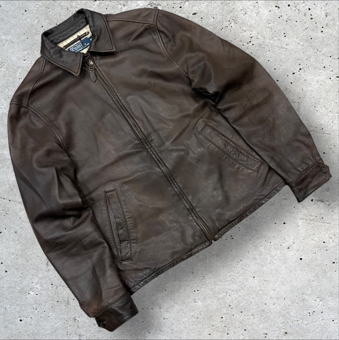 [M] 11a 폴로 랄프로렌 맥스웰 브라운 양가죽 자켓 D228 상품이미지1