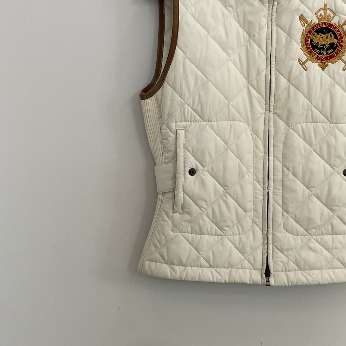 폴로 랄프로렌 아이보리 퀼팅 조끼 상품이미지4
