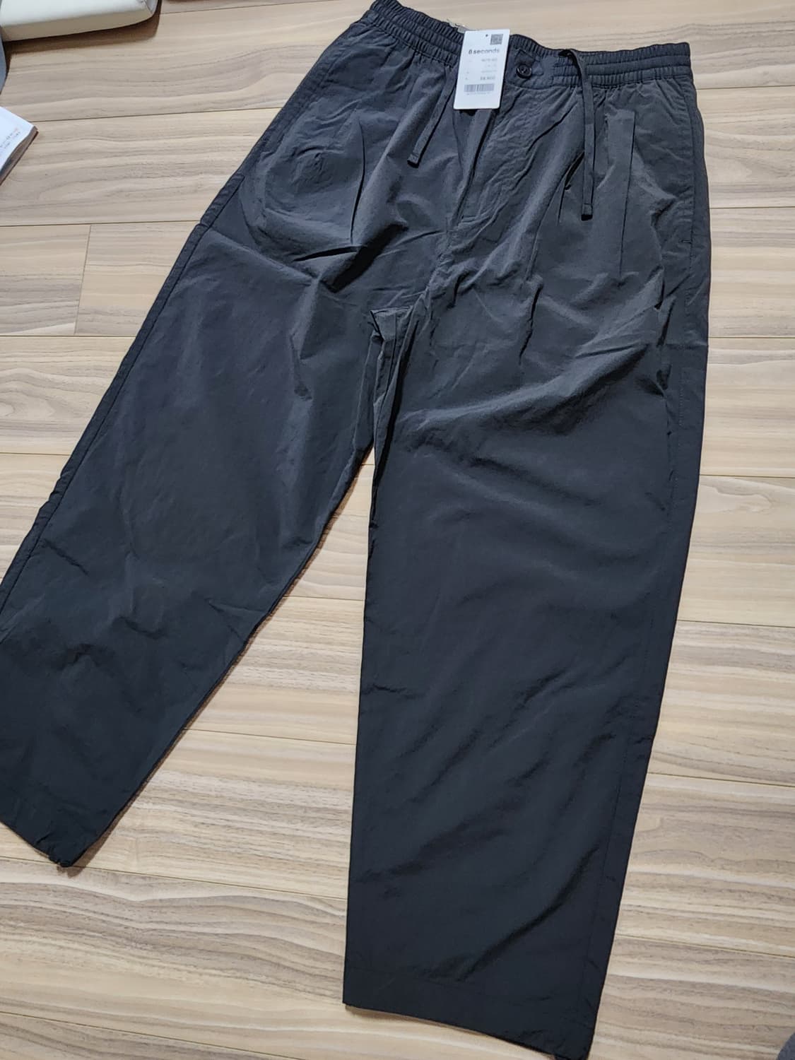 에잇세컨즈밑단스트링벌룬팬츠m사이즈차콜 상품이미지1