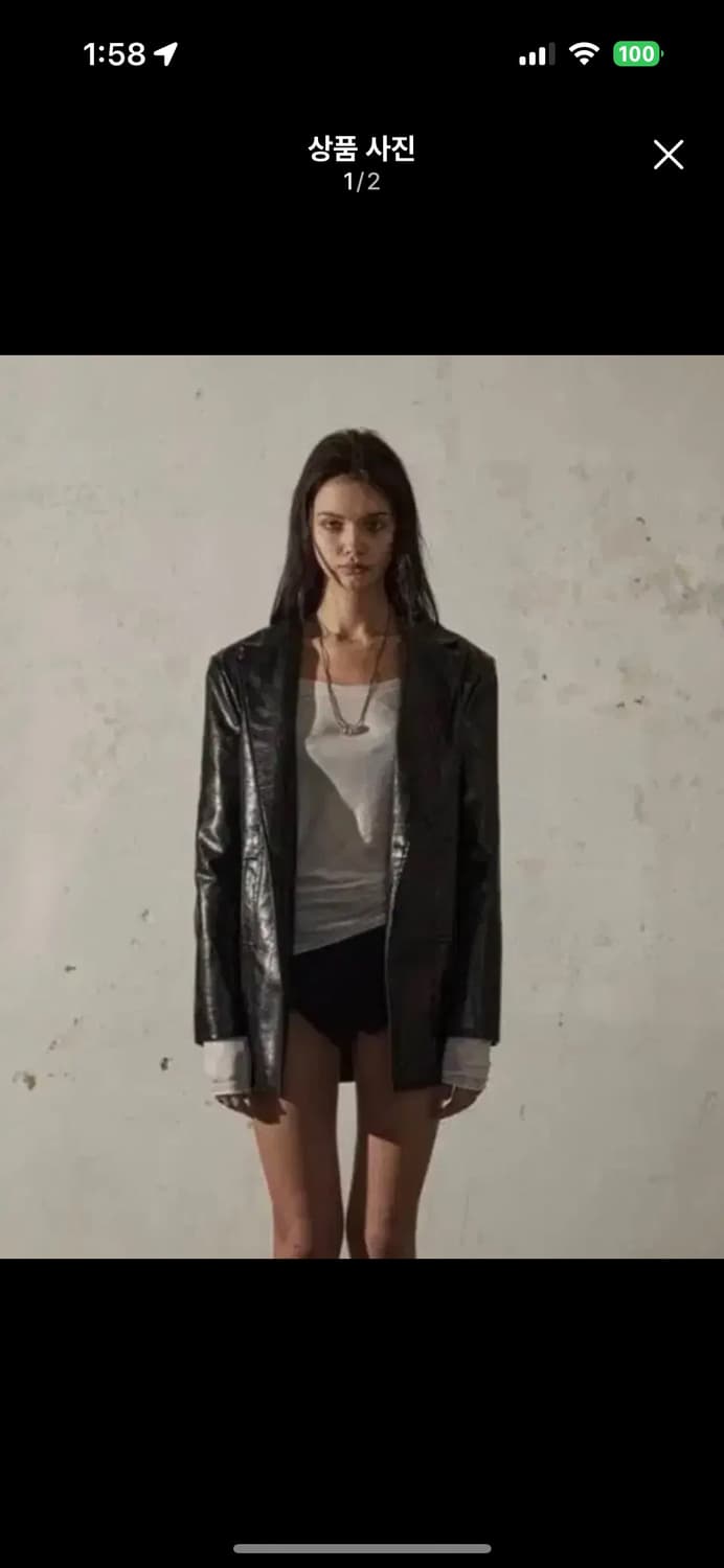 보헤미안서울 보헴서 오버사이즈 레더 자켓 상품이미지1