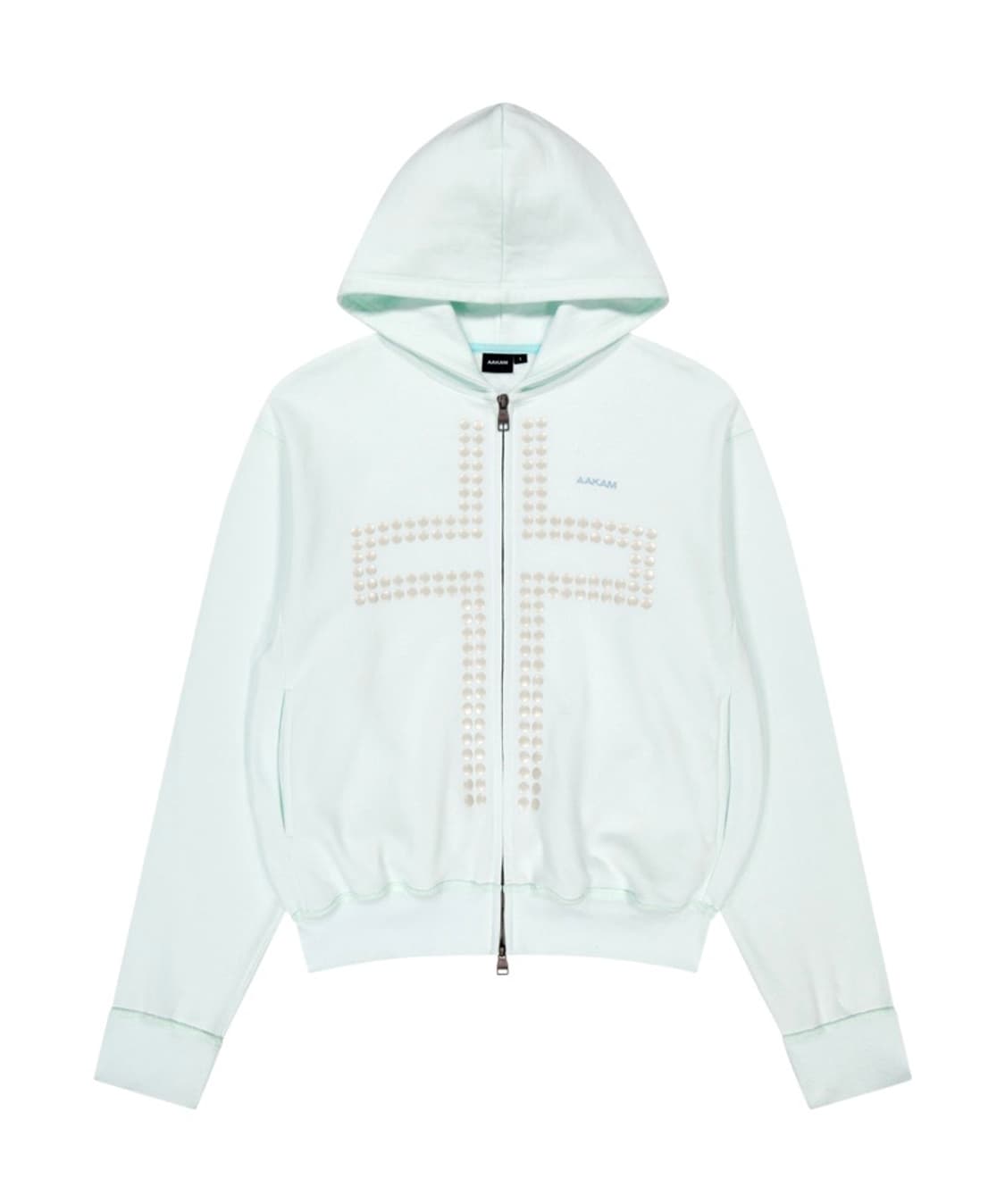 아캄 크로스 라인스톤 후드집업 아이스블루 2 상품이미지1