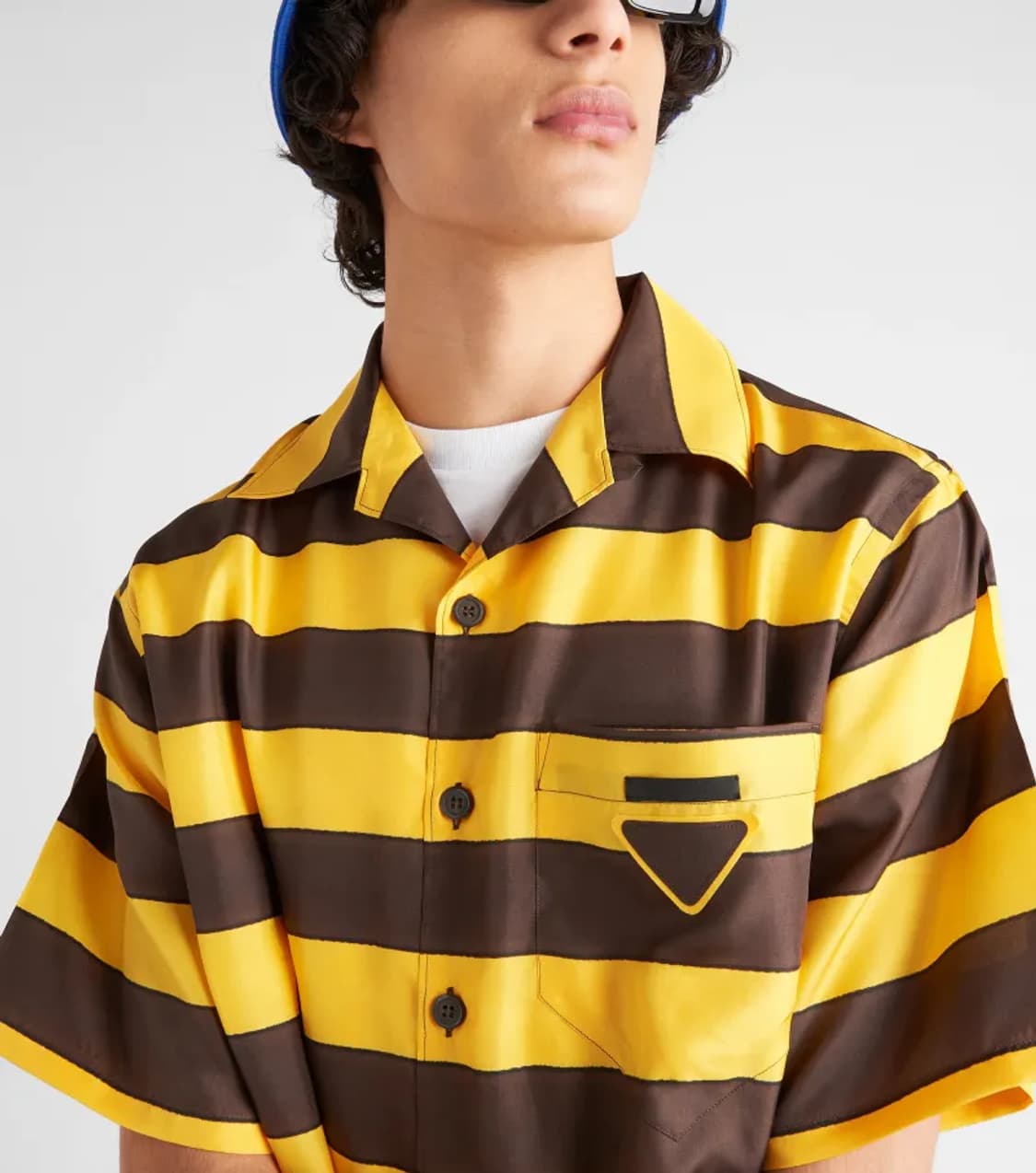 프라다 스트라이프 반팔 셔츠 상품이미지1