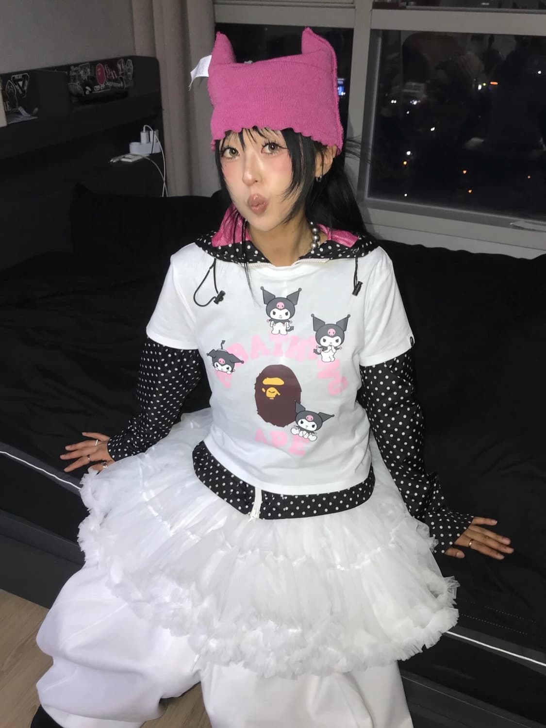Bape X Sanrio Kuromi T-shirt ( 새상품 ) 상품이미지3