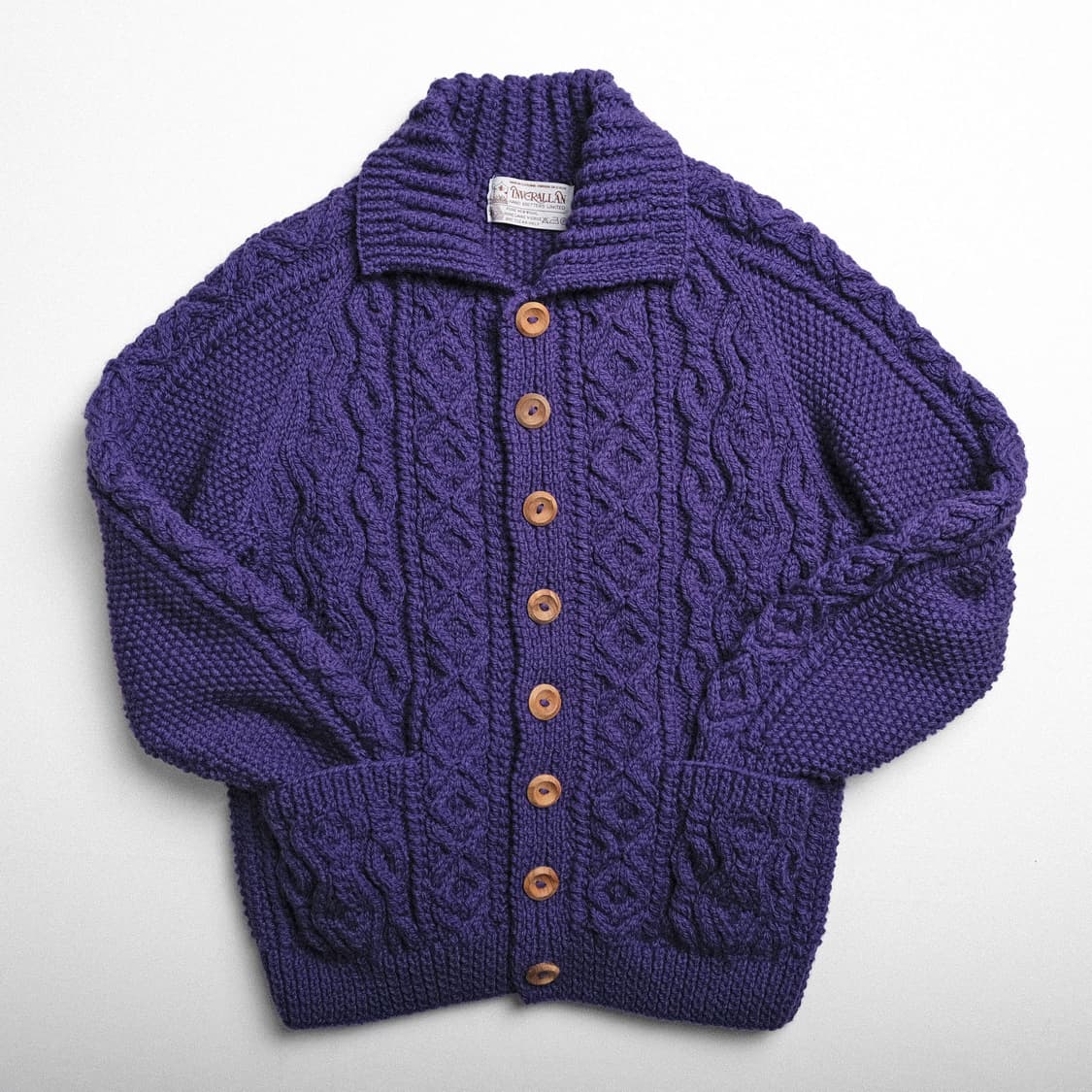 인버알란 럼버 카디건-퍼플 사이즈 추천 44-55 상품이미지1