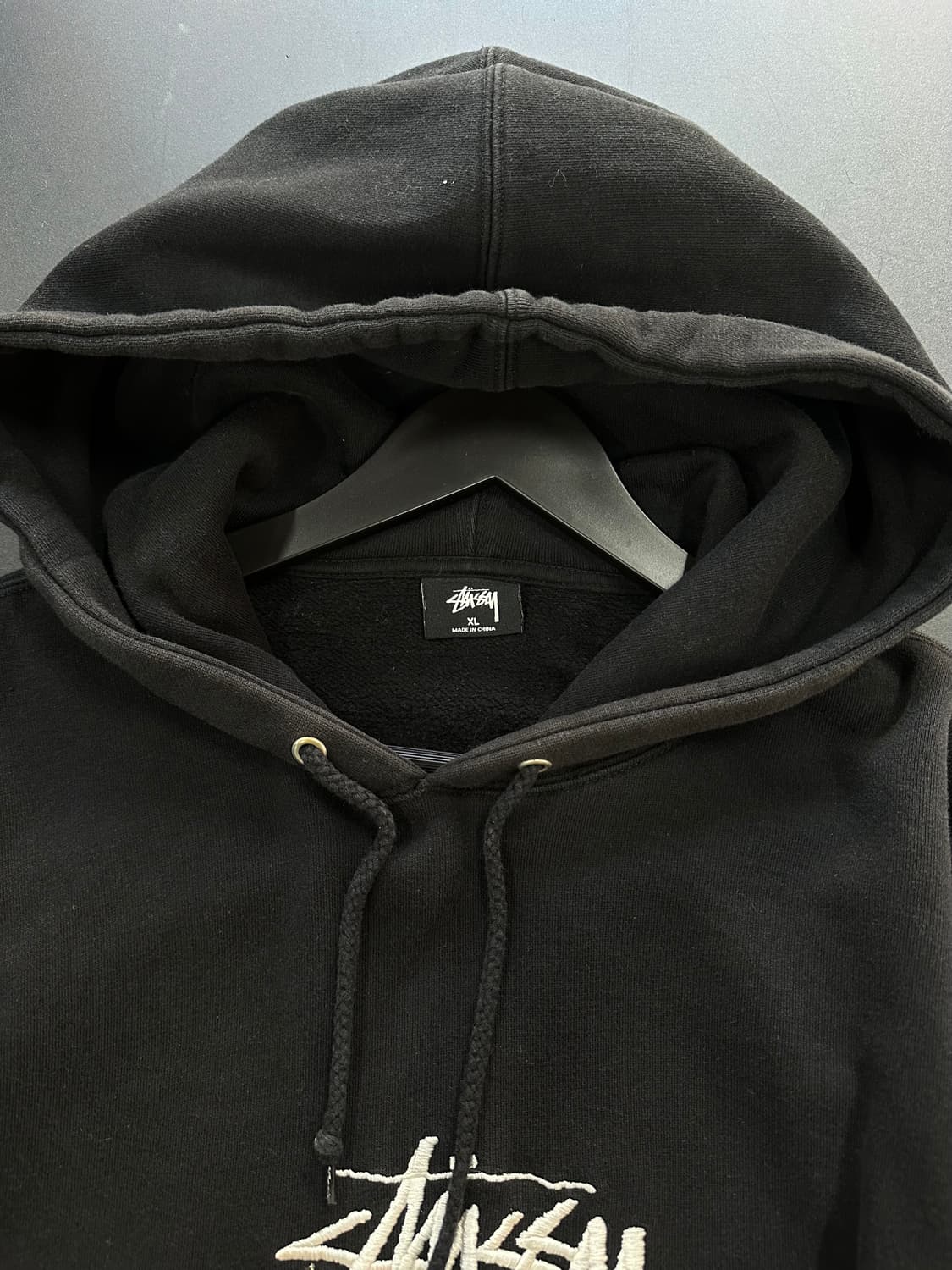 스투시 스탁로고 후드티 블랙 상품이미지8