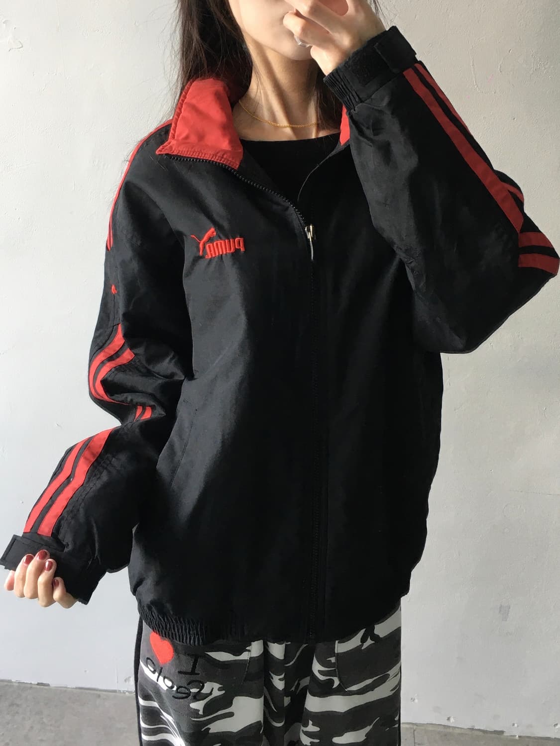 푸마 가슴로고 바람막이 자켓 상품이미지1