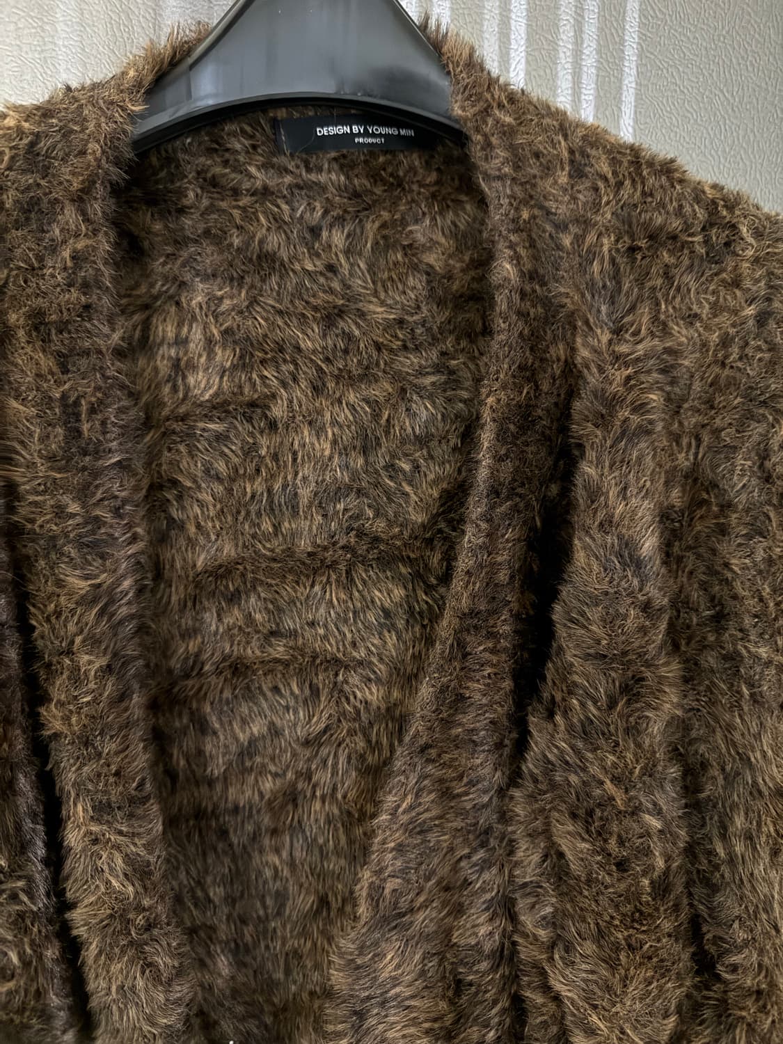 페이크퍼 오버핏 가디건 해칭룸 휴머니티999 상품이미지3