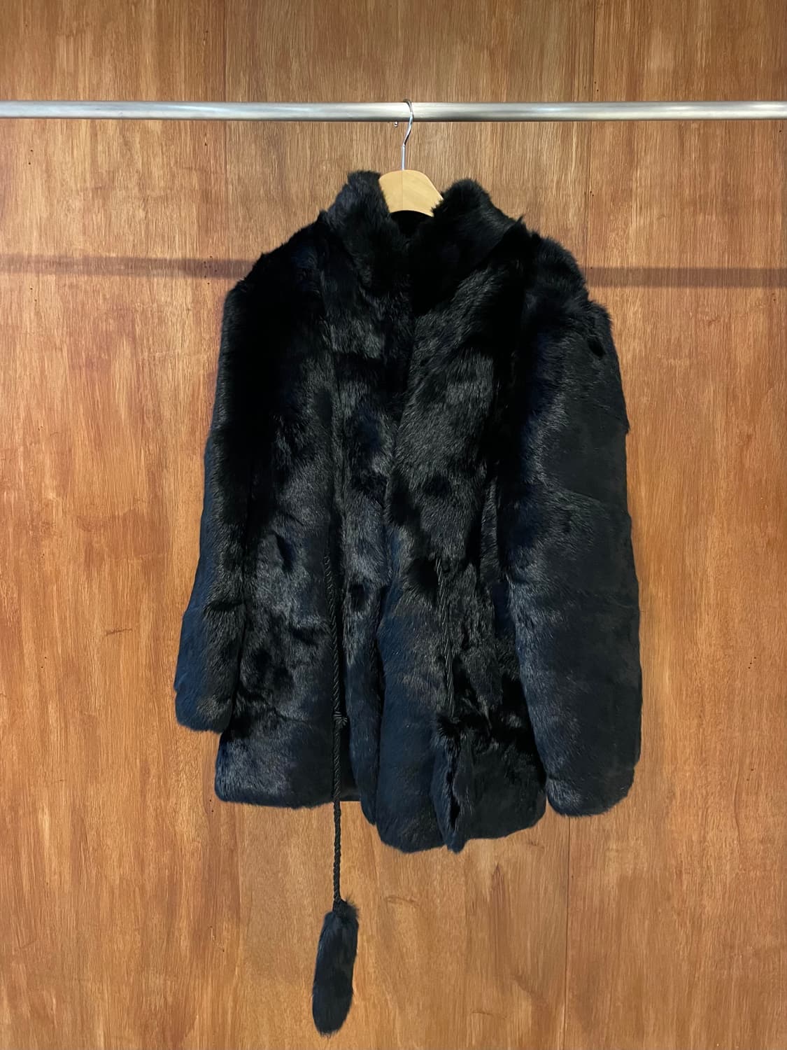 Black rabbit fur jacket 상품이미지4