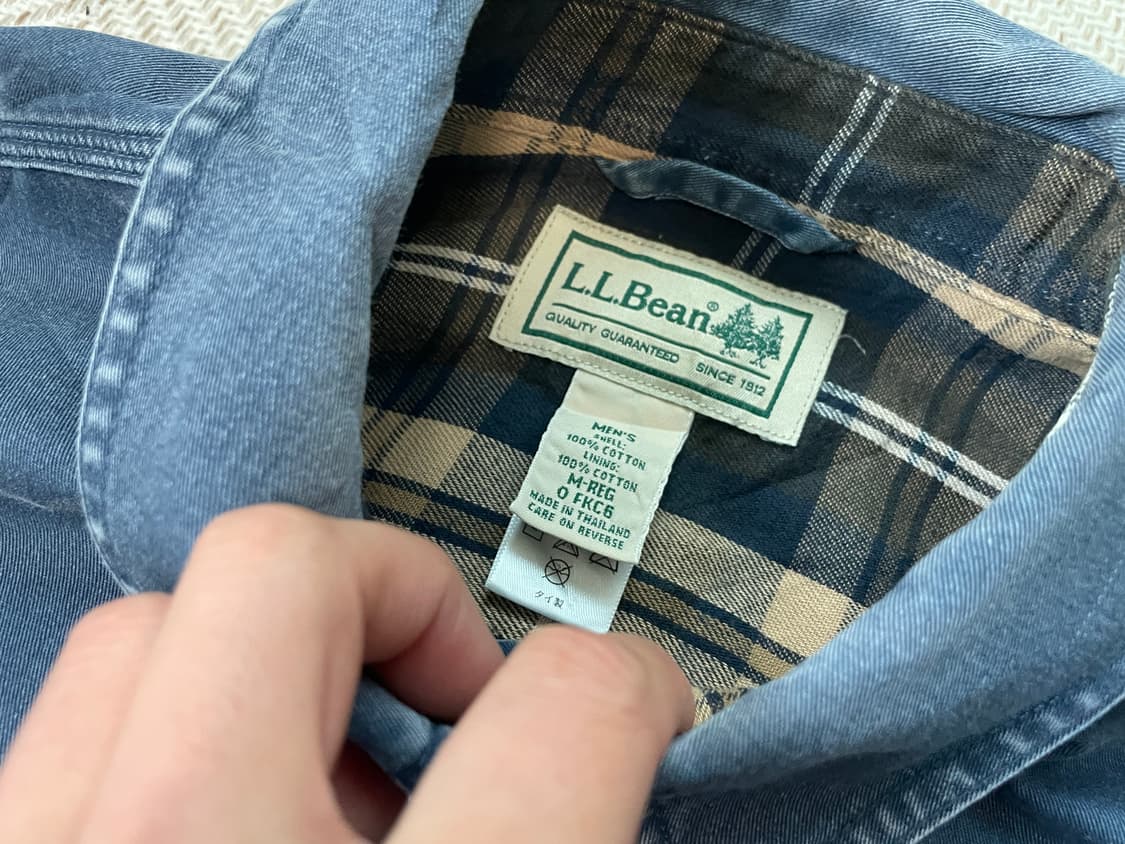 엘엘빈 페이딩 체크 라이닝 워크 데님 셔츠 자켓 J03570 상품이미지4