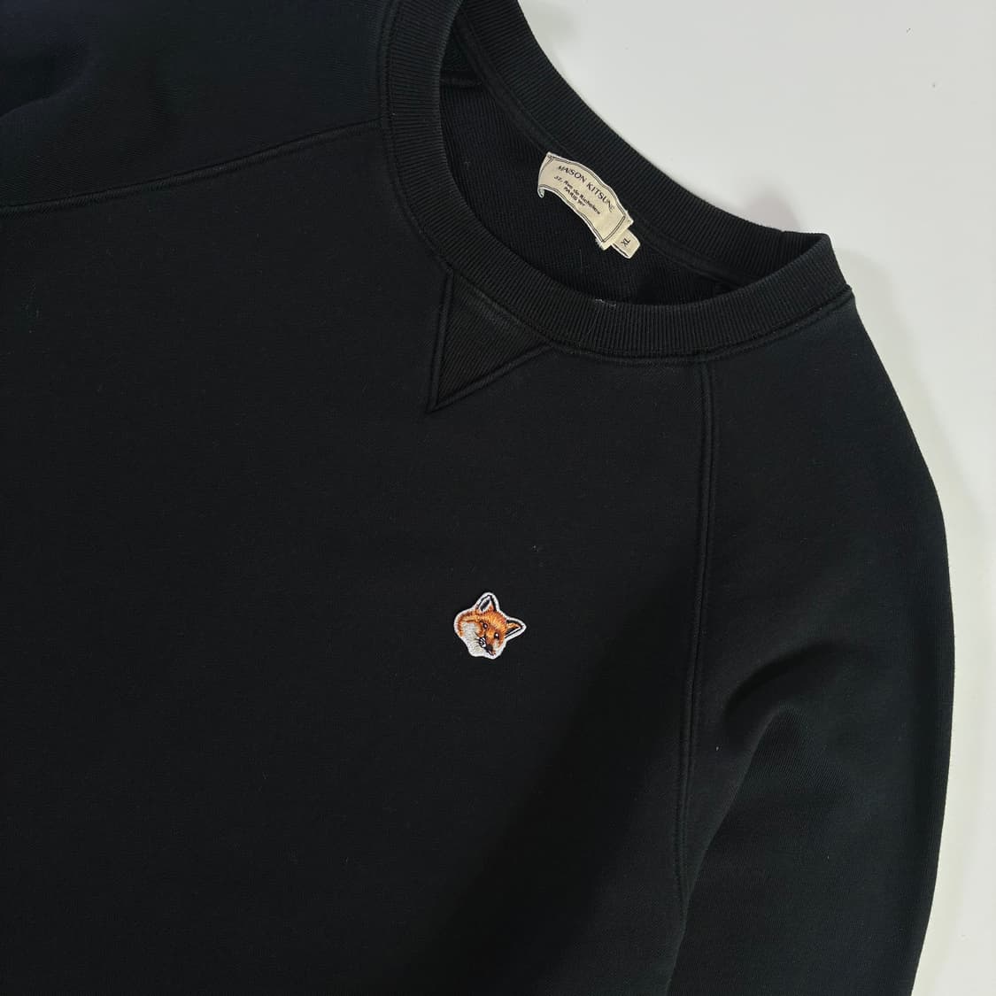 Maison Kitsune  메종키츠네 폭스헤드 패치 블랙 코튼 맨투맨  상품이미지3