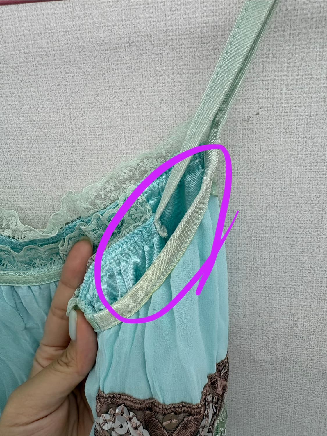 블루 그라데이션 슬리브리스 상품이미지6
