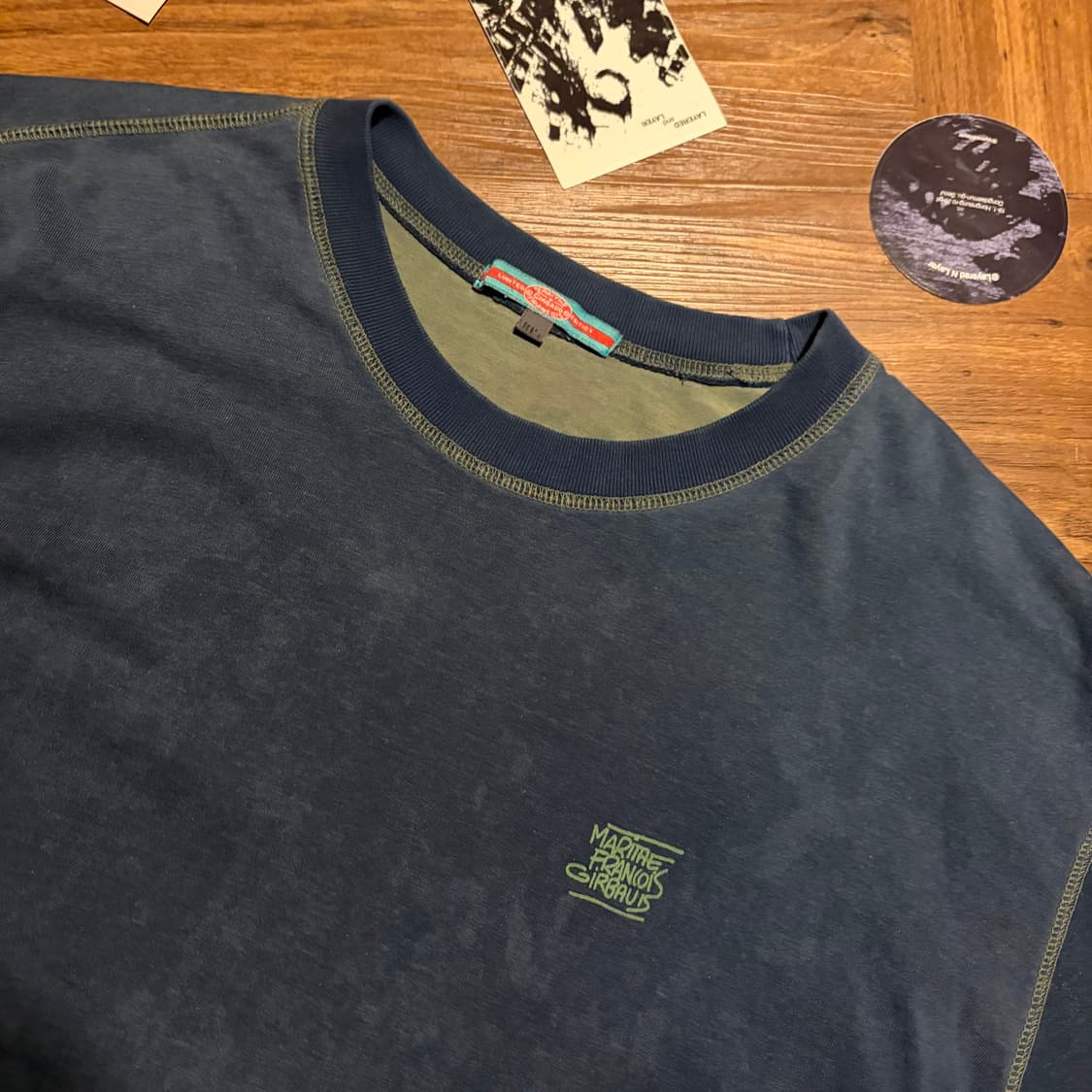 90s 마리떼 프랑소와 저버 리미티드 긴팔 티셔츠 블루 상품이미지4