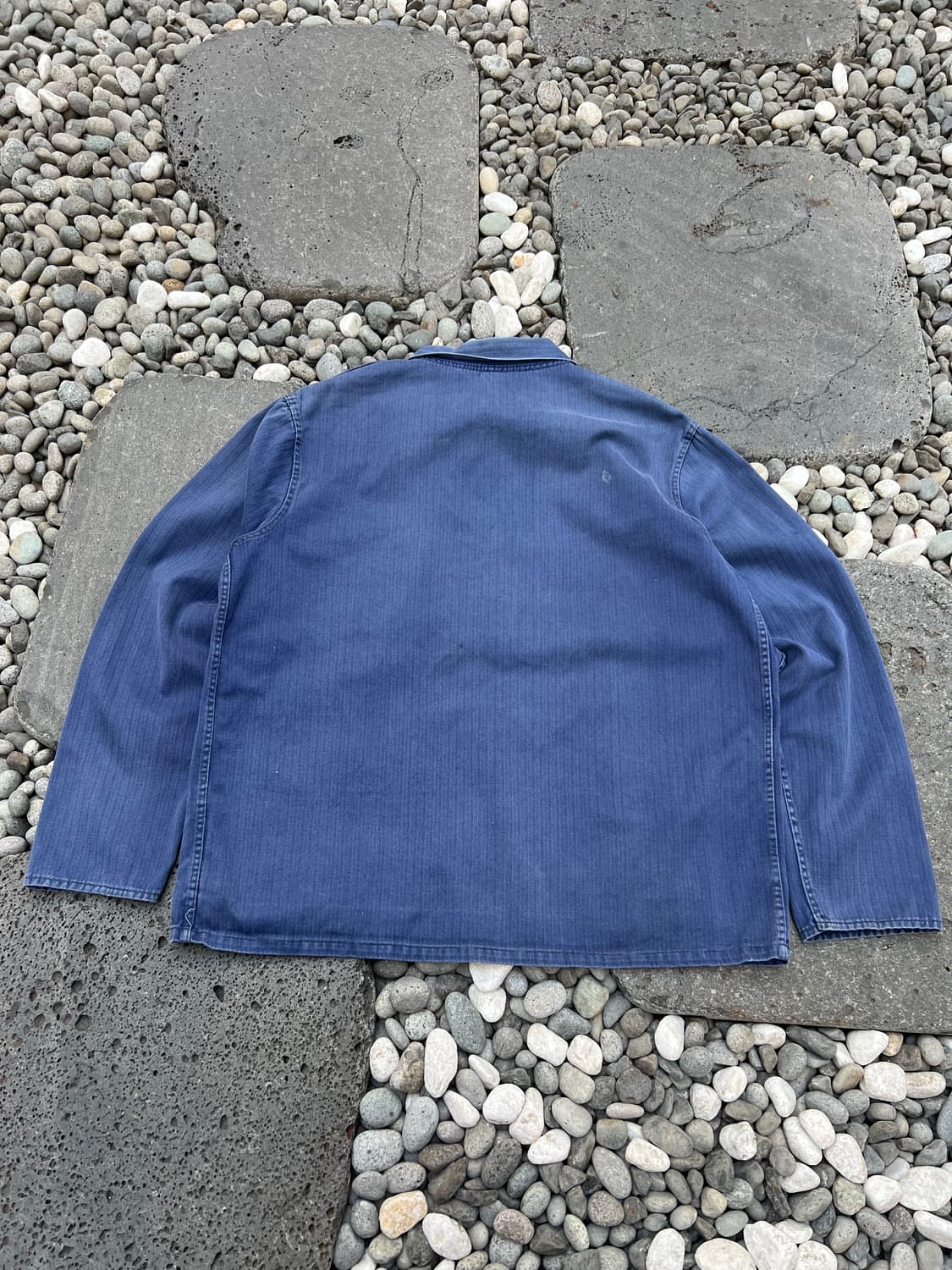 FADED BLUE OLD VINTAGE HBT 헤링본트윌 프렌치워크자켓 상품이미지2