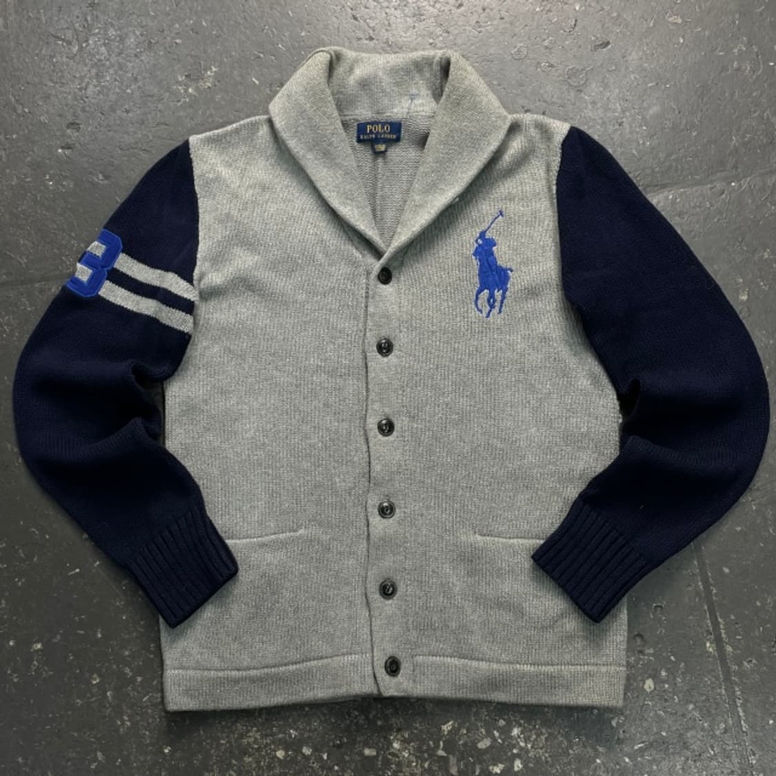 90 폴로 랄프로렌 빅포니 숄카라 가디건 상품이미지1