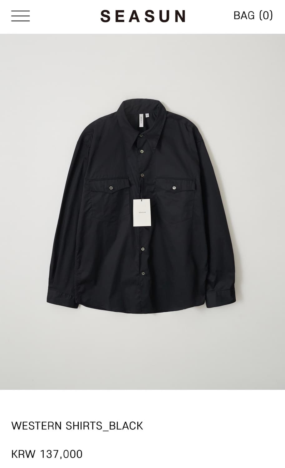 Seasun WESTERN SHIRTS_BLACK 상품이미지1