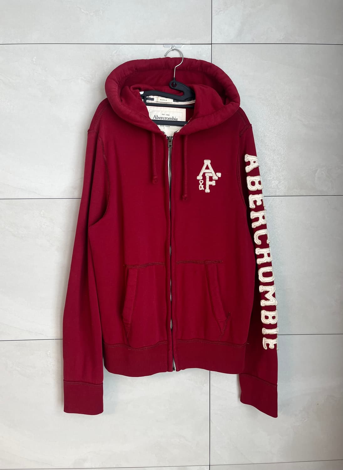 아베크롬비 A&F 후드집업 버건디 (L)  상품이미지1