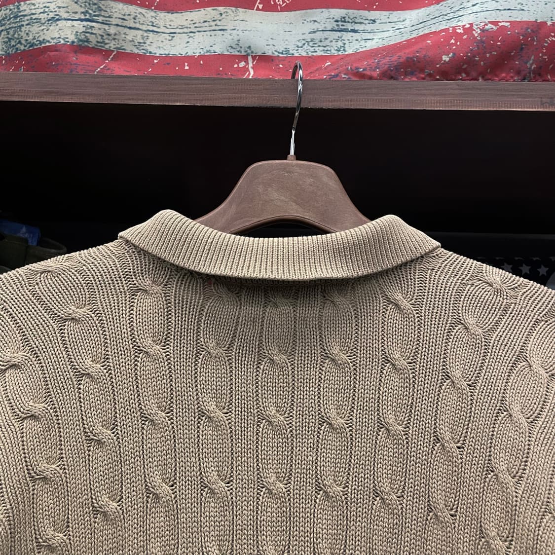 90s 폴로 랄프로렌 PK 카라 풀 오버 꽈배기 니트 스웨터 상품이미지4