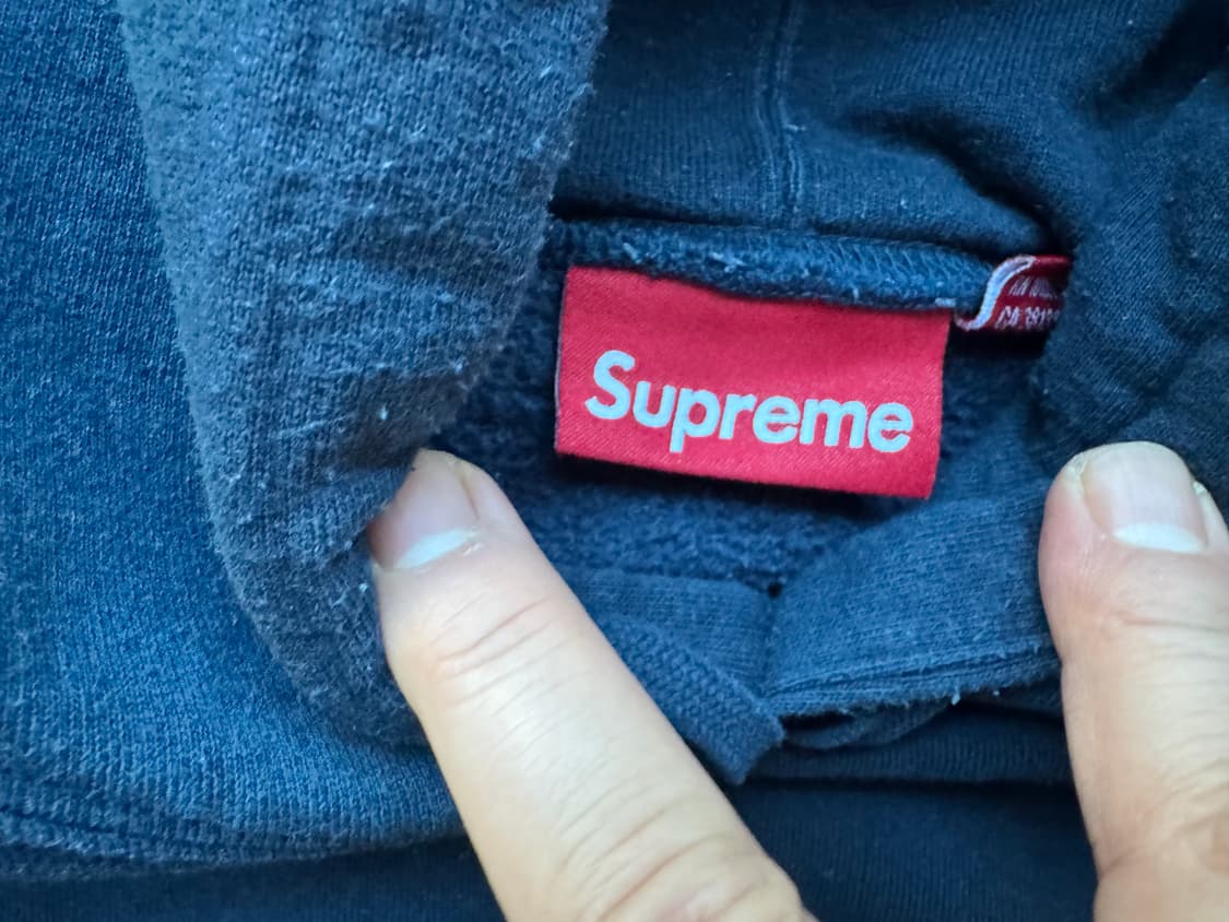 슈프림 스몰박스로고 네이비 후드티 XXL 상품이미지4