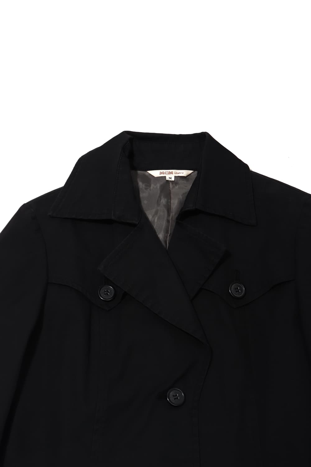 MCM 블랙 코튼 코트 women M 상품이미지3