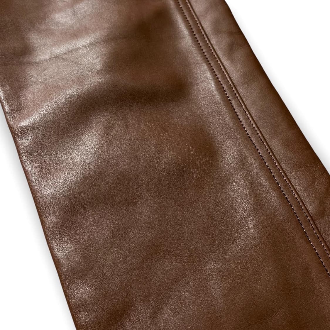 Met’z 브라운 카우 레더 팬츠 상품이미지5