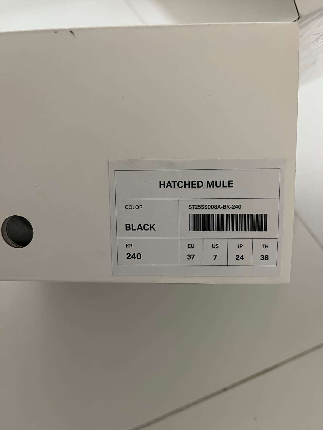 스탠드오일 Hatched Mule · 해치드 뮬 / 블랙 240 size 상품이미지2